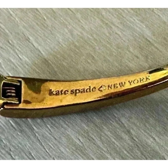 Kate Spade New York Gold Tone Pave Crystal Bar Cuff Bracelet - Picture 5 of 7